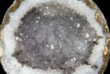 Las Choyas Coconut Geode Half with Quartz & Calcite - Mexico #180568-1